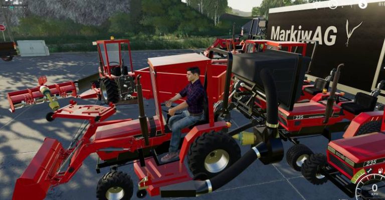 FS19 CASE IH 235 LAWN TRACTOR AND CAR HAULER MOD PACK V2 0 Farming 